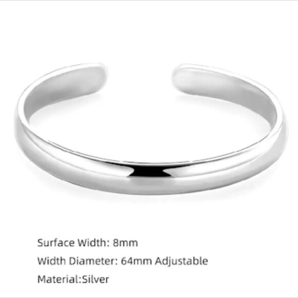 STERLING SILVER BANGLE BRACELET - Picture 7 of 7